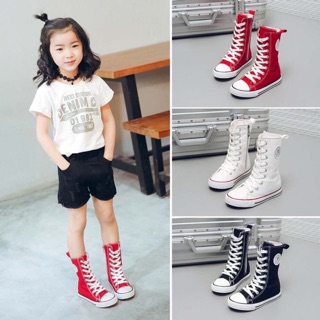 Boot vải cao cổ cho bé gái