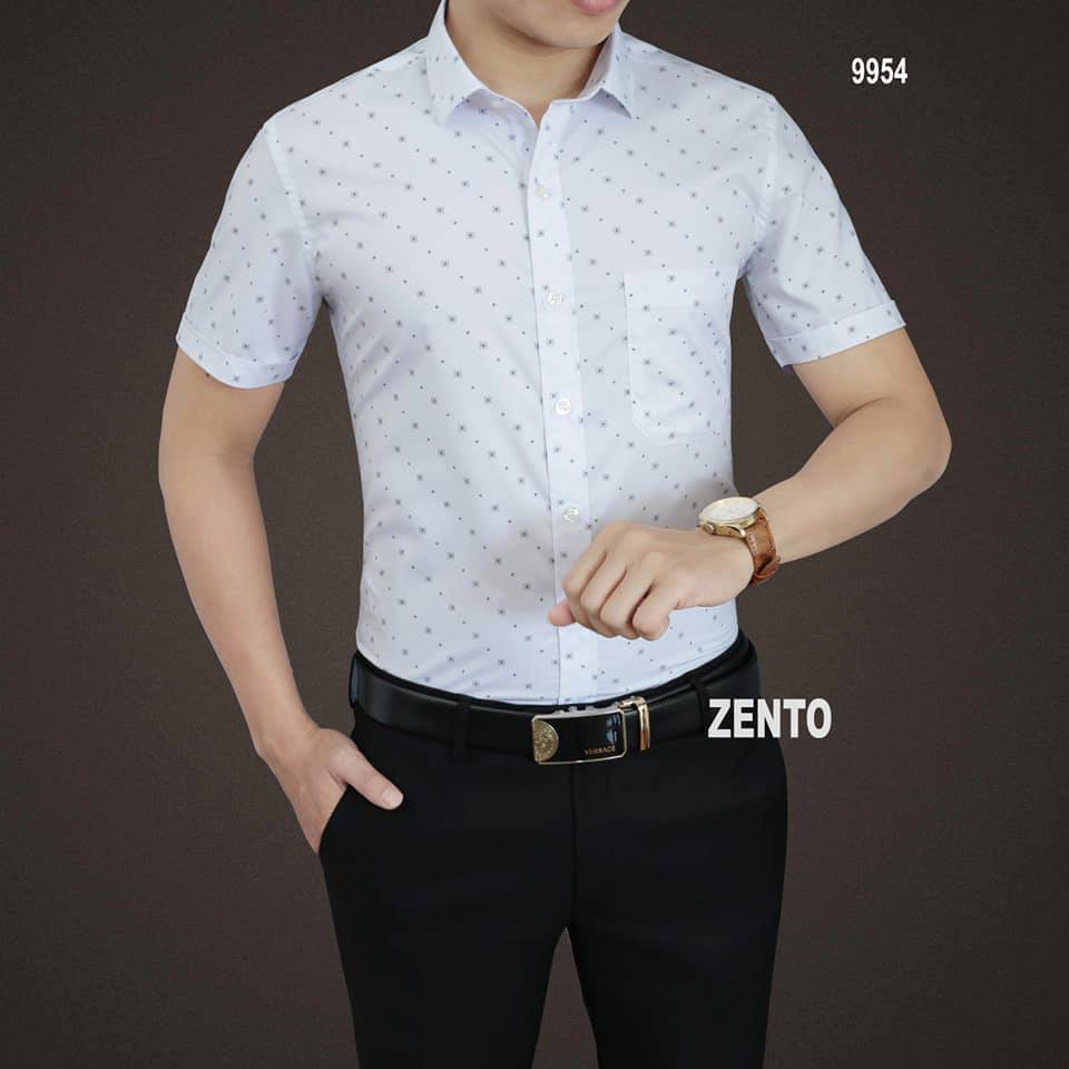 ZENTOMAN - Áo sơ mi ngắn tay. chất liệu mềm mịn không nhăn form rộng 9954