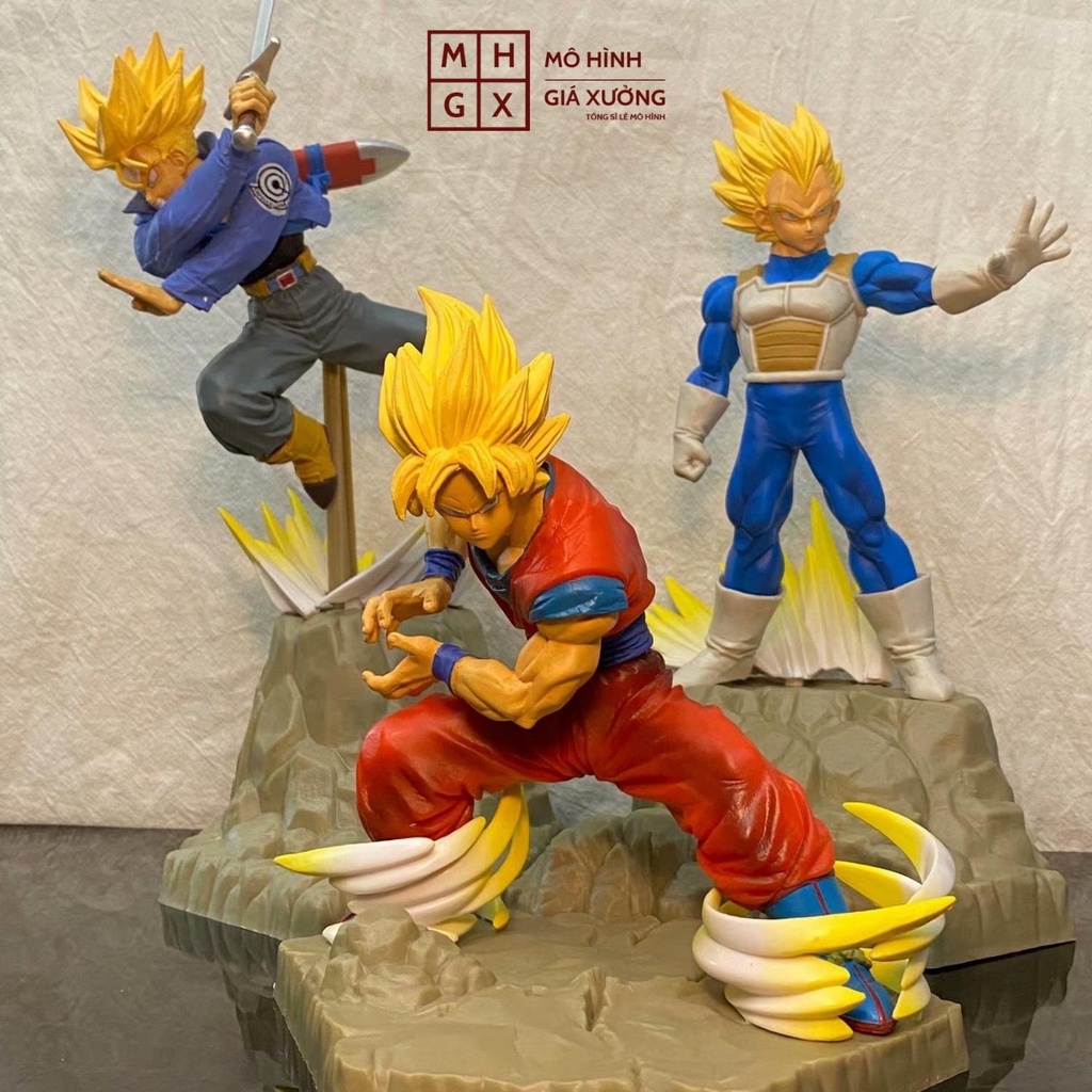 Mô hình Dragon Ball Bộ 3 Nhân Vật Songoku - Vegata - Trunks Cao 17-29 cm -  mô hình figure 7 viên ngọc rồng  giá xưởng