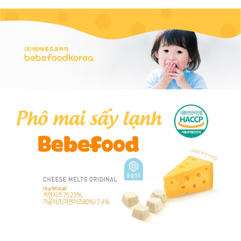 Phô mai khô sấy lạnh cho bé Bebefood Hàn Quốc