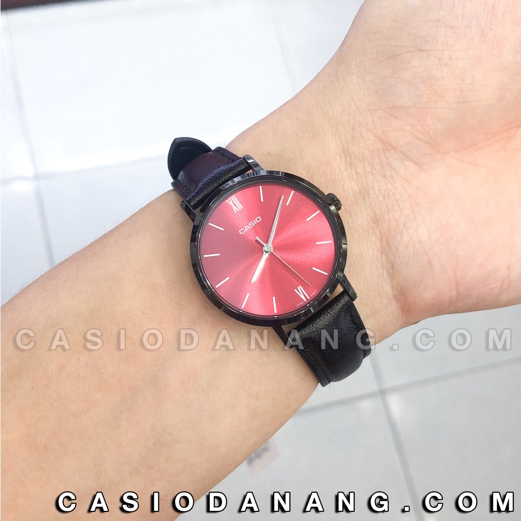 Đồng hồ nữ dây da Casio chính hãng Anh Khuê LTP-VT02BL-4AUDF (30mm)