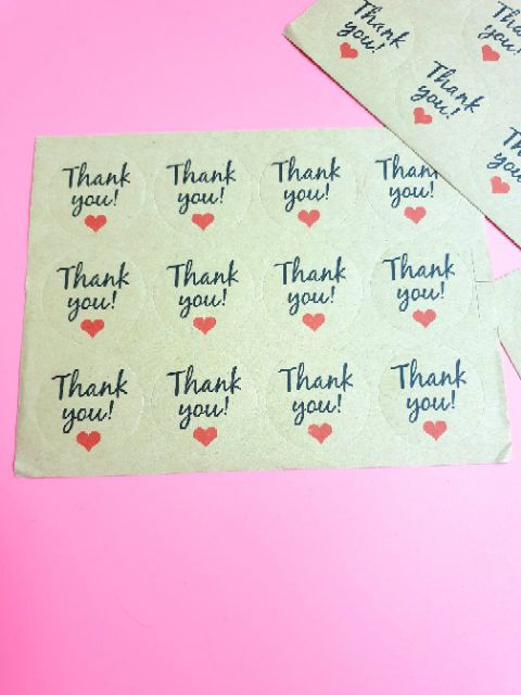 Set 12 tem nhãn cảm ơn dành cho các shop