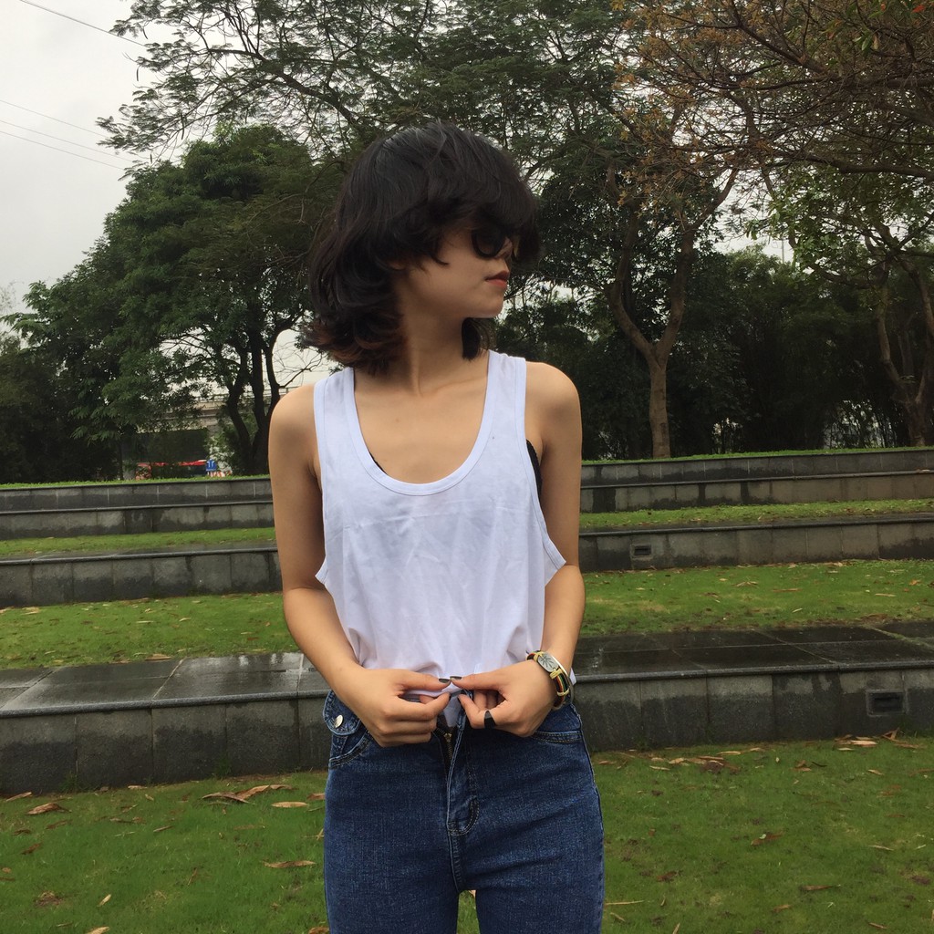 Áo Ba Lỗ Cotton Tăm Zip 100% hàng thiết kế Nam Nữ Big Size 80kg