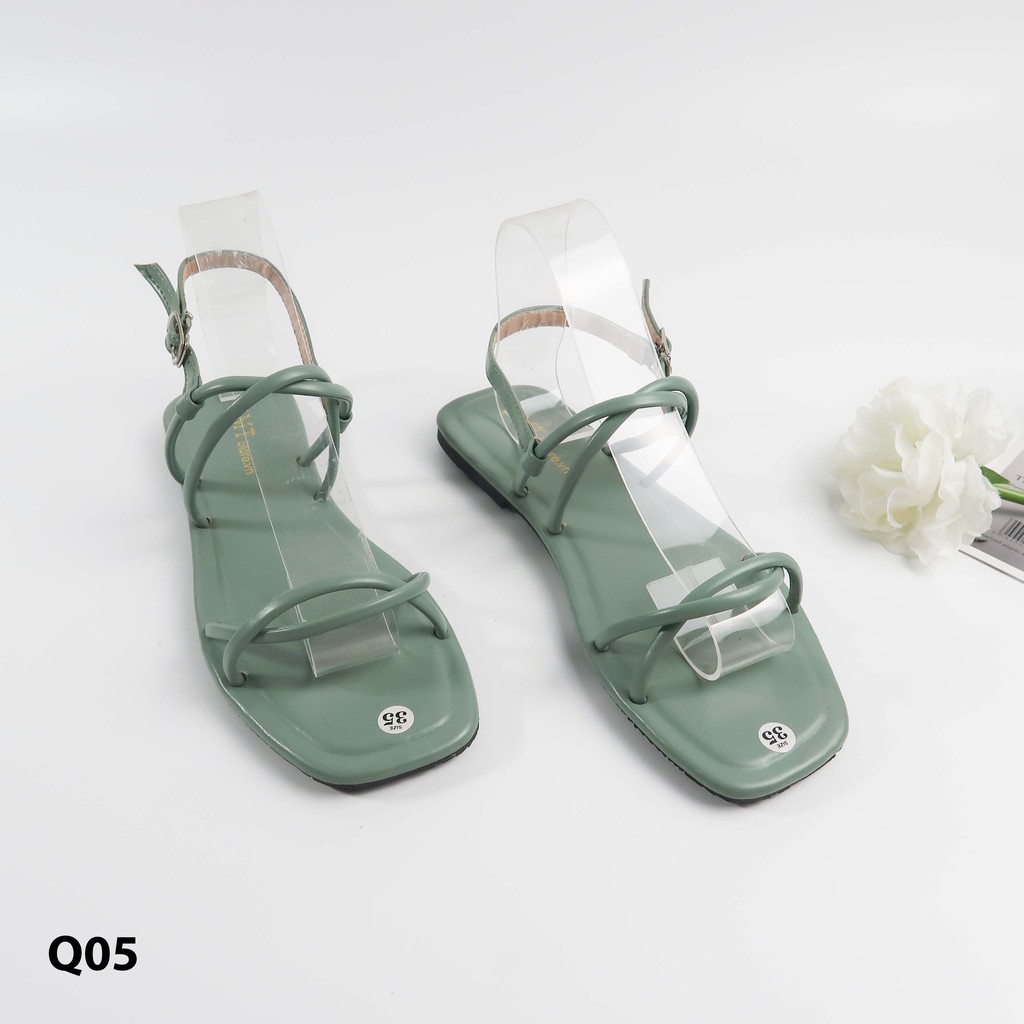 Sandal đan dây xoắn điệu đà HMTShoes Q05