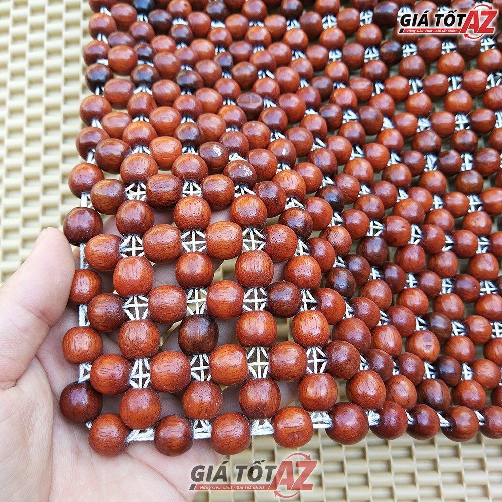 Miếng lót ghế văn phòng, ô tô bằng hạt gỗ hương cao cấp (Nâu đỏ) | BigBuy360 - bigbuy360.vn