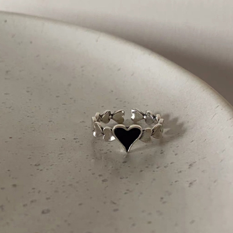 Nhẫn hở hình trái tim xinh xắn thời trang 191055