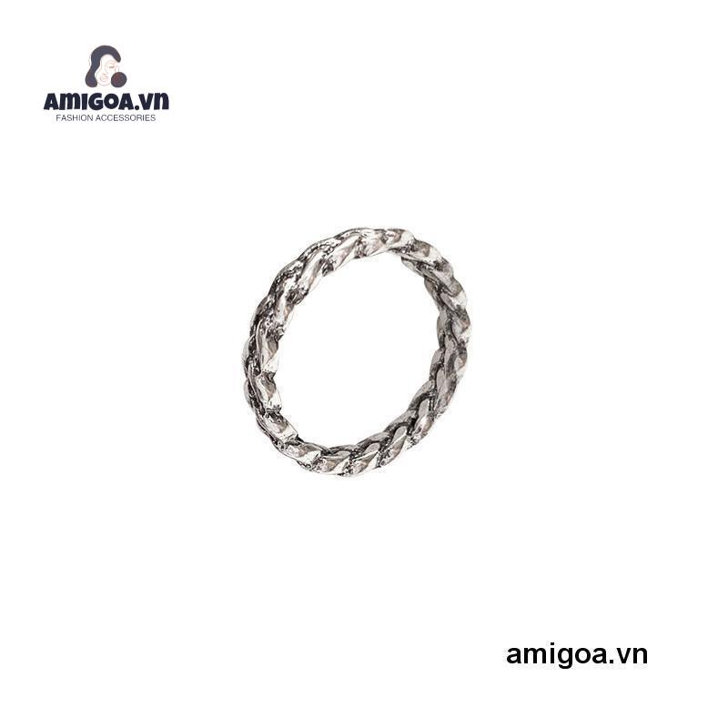 ✨✨Nhẫn Thiết Kế Chuỗi Xích Xoắn Phong Cách Retro Cho Nam Và Nữ