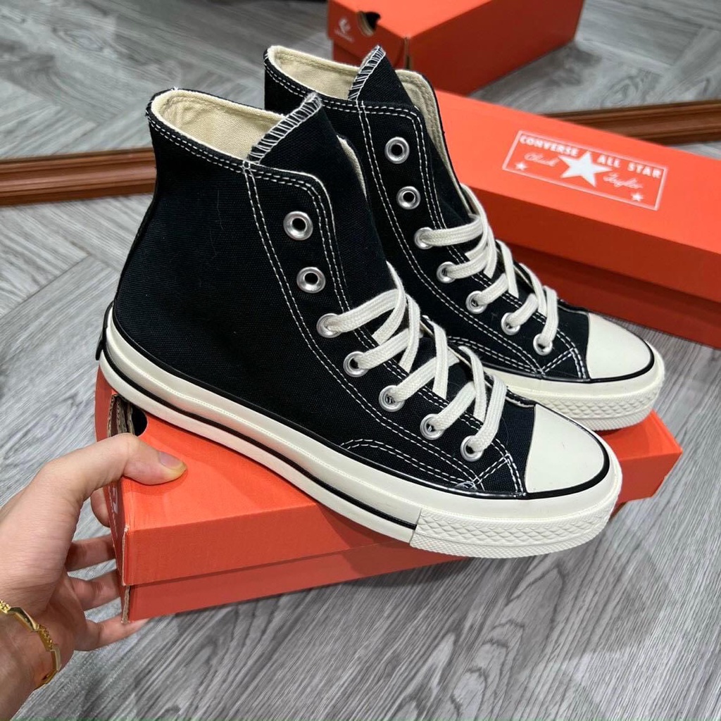 Giày cv , giày ulzzang nữ nam thể thao hàn quốc đế bóng tem đỏ full box phụ kiện