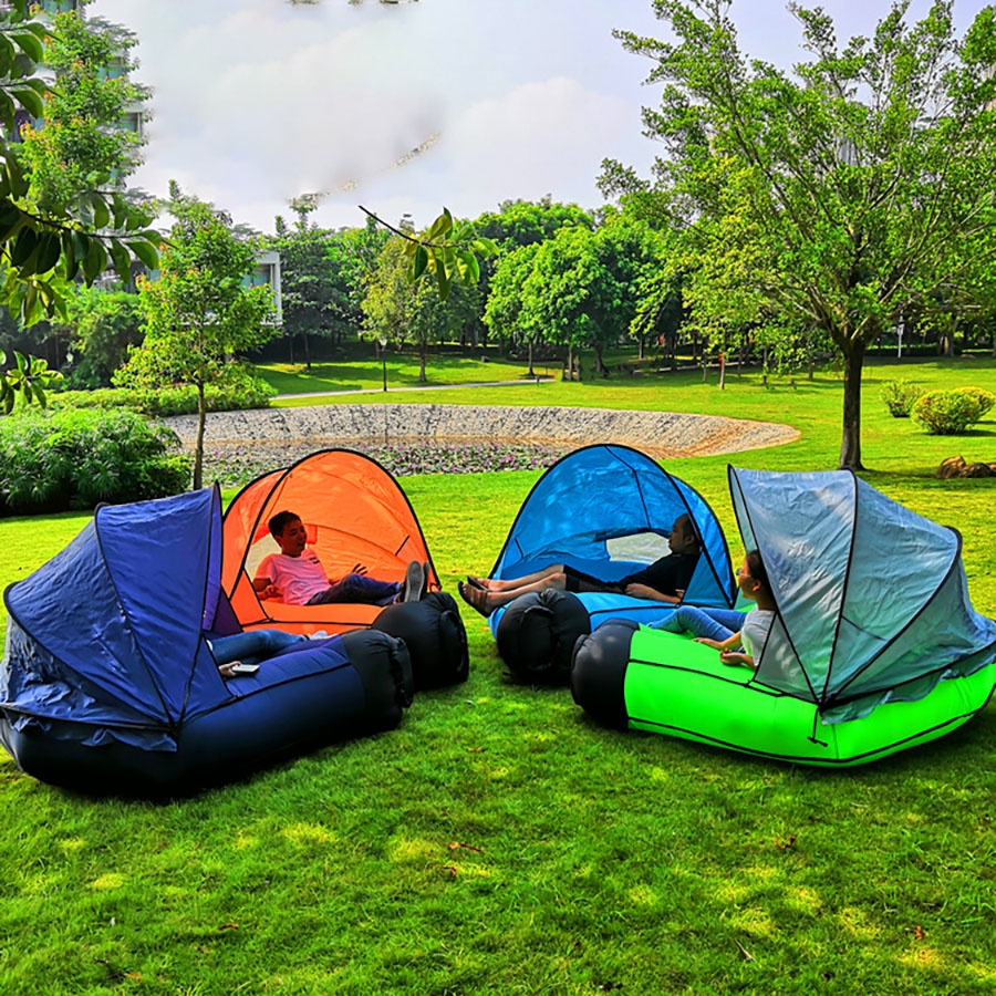 Phao bơi có mái che, nệm dã ngoại chất lượng tốt, giường phao bơm hơi tốt, đẹp, bền