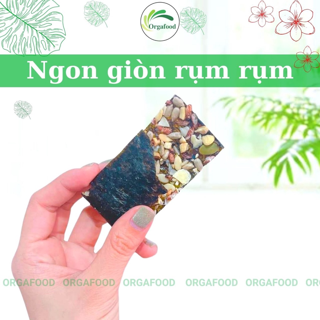 Rong biển kẹp hạt dinh dưỡng hũ 250g Orgafood, ăn vặt healthy giảm cân, eatclean, cho gymer hỏa tốc