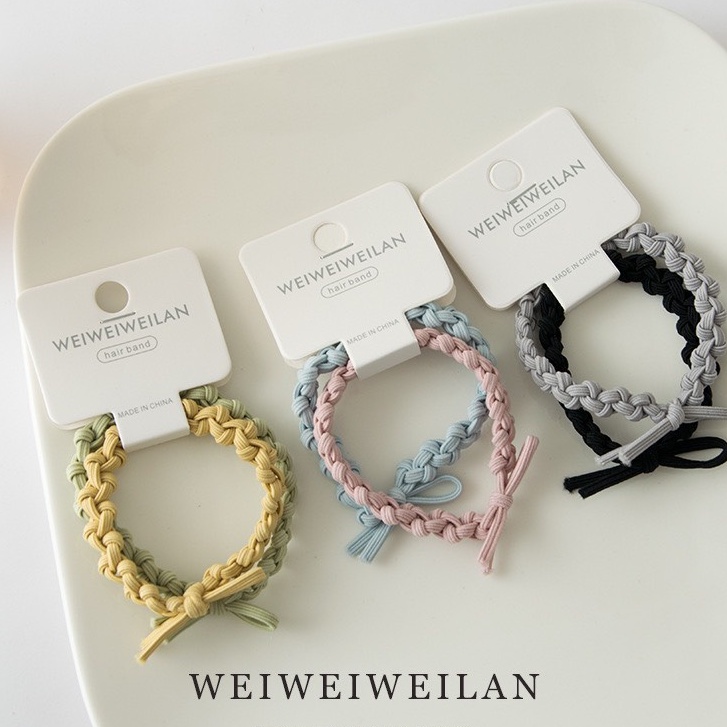 Combo 2 dây cột tóc - vòng tay màu đơn sắc cá tính