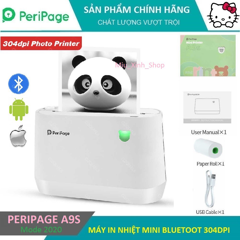 ❤ Dễ thương - Chính hãng Peripage ❤ Máy in nhiệt mini bluetooth A9, A9s, A9 pro, A9 max, A9s max ❤ peripage a6 a6s