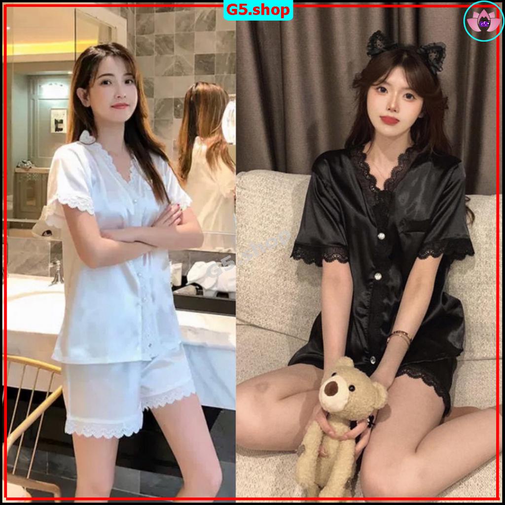 BỘ NGỦ NỮ CAXA 🦋 SET PIJAMA MẶC NHÀ 2 MÀU ĐEN TRẮNG 🦋 g5.shop
