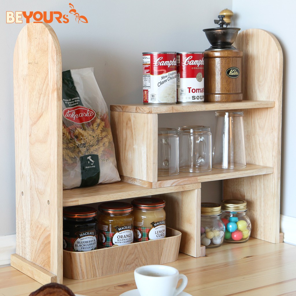 Kệ Bếp Đựng Gia Vị Đa Năng Gỗ BEYOURs Cup Shelf Đồ Dụng Cụ Nhà Bếp Thông Minh