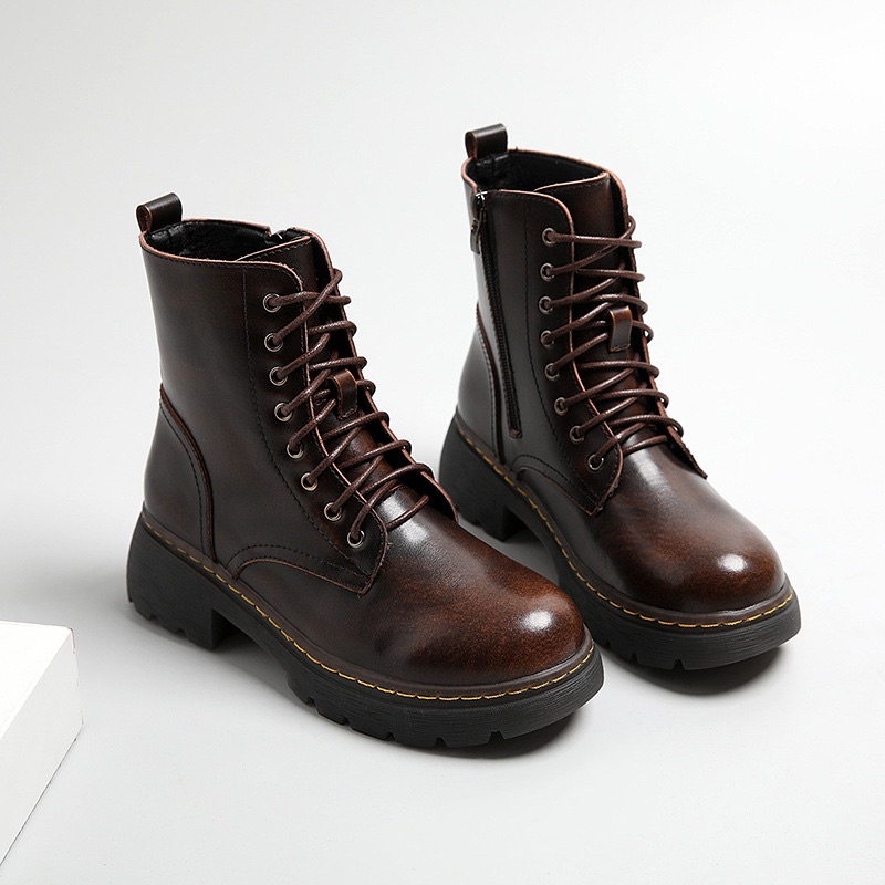 Giày nữ da bò thật retro cao cấp