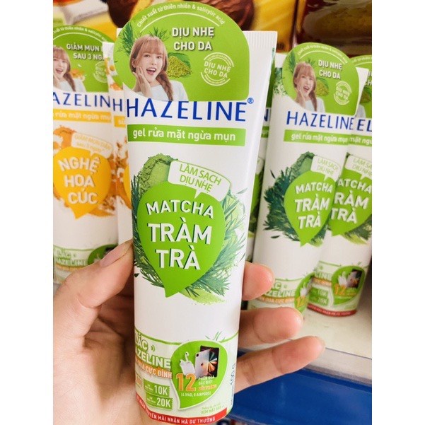 Sữa Rửa Mặt Hazeline Tuýp 50g/100g (Nghệ/Yến Mạch/Matcha)