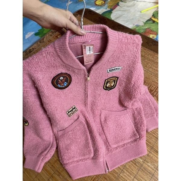 pass áo khoác lông cừu dáng pamper