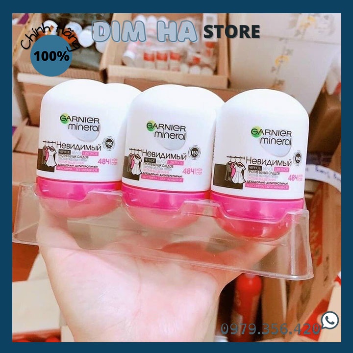 Lăn Nách Trứng Garnier Miniral 50ml Của Nga - Bảo Vệ 48h Không Ố Vàng