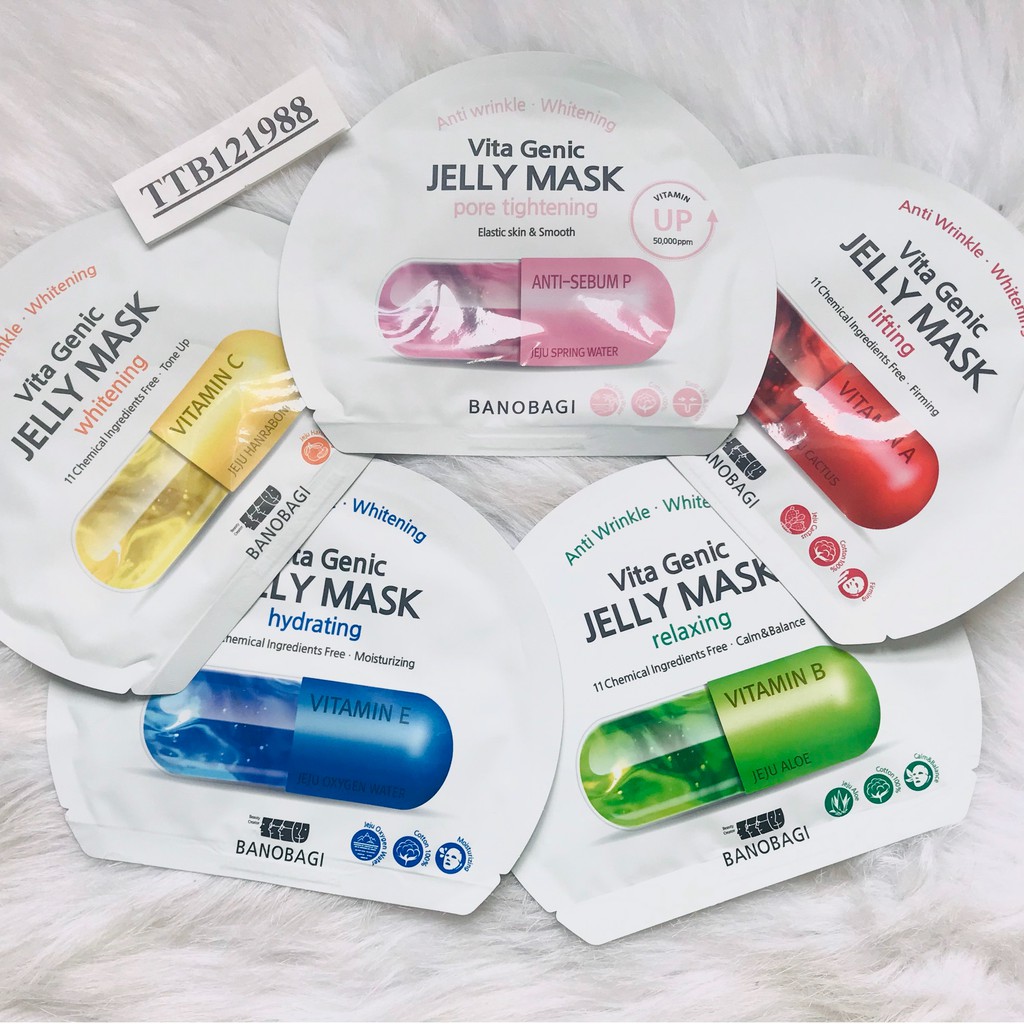 combo Mặt Nạ Dưỡng Bổ sung vitamin thần thánh Trắng Da  Vita Genic Jelly Mask ( Đủ Dòng )