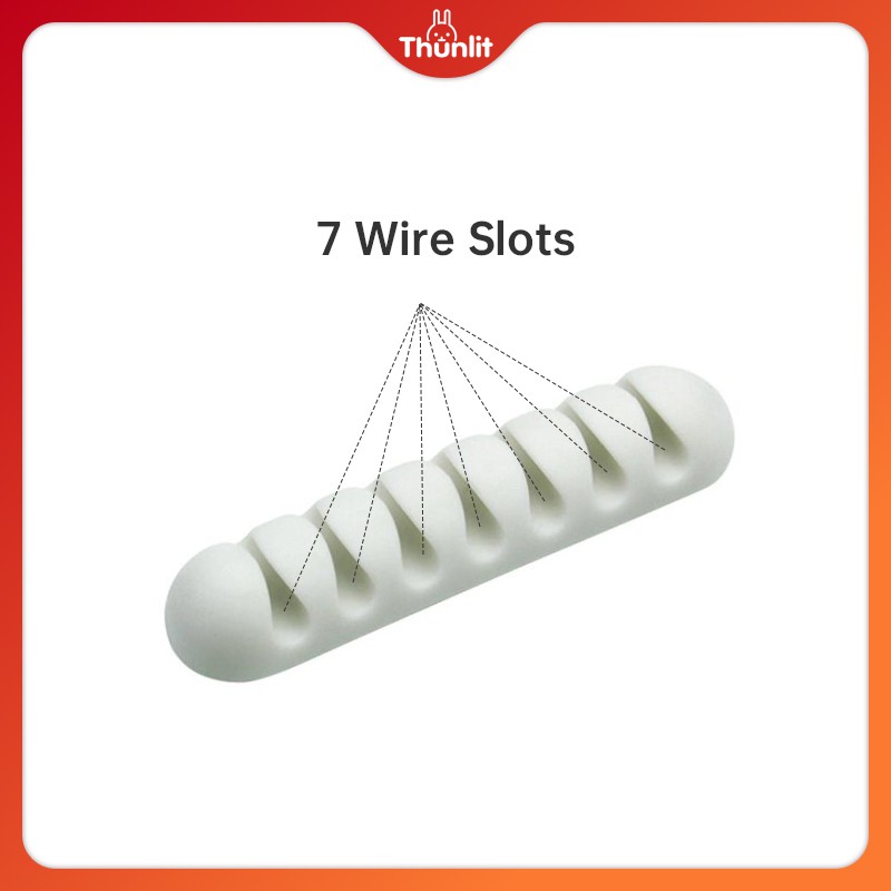 Giá đỡ dây cáp Thunlit cố định dây sạc/tai nghe/điện thoại có băng keo 2 mặt dán bàn tiện dụng