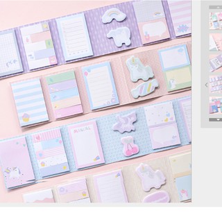 Giấy note Heo hồng/Unicorn, dạng quyển