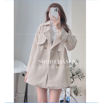 Áo khoác nữ mùa động A.282, Áo khoác dạ mangto dáng ngắn đai tay cách điệu 4 cúc cực xinh (được tặng đai eo) | BigBuy360 - bigbuy360.vn