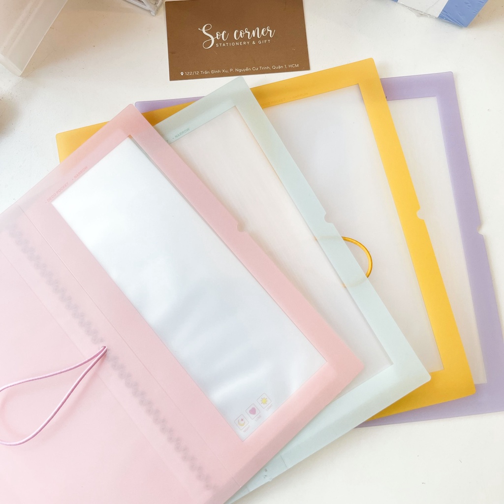 Sổ đựng Sticker dáng dài có dây thun gài