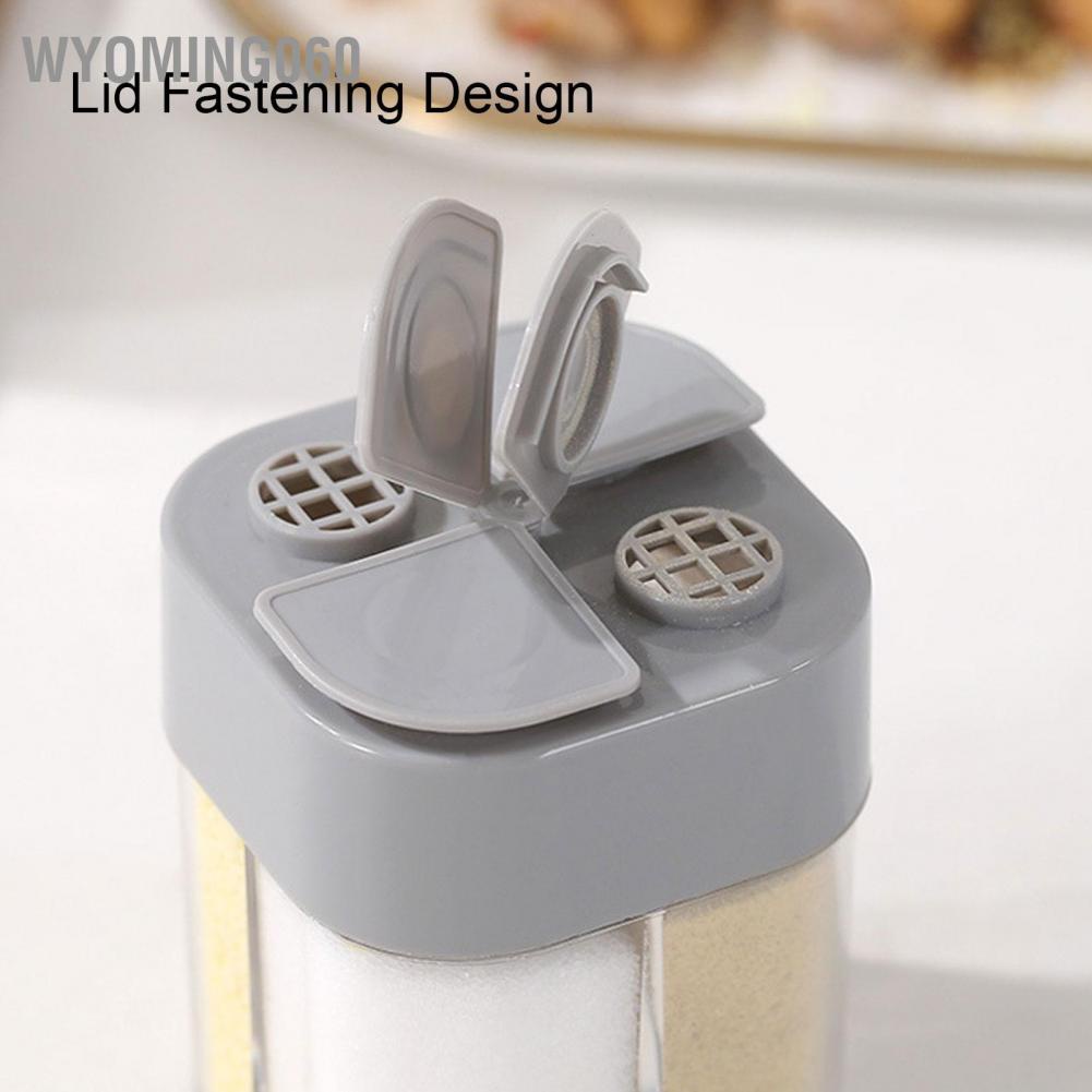 Wyoming060 5pcs 4 in 1 Spice Container Seasoning Shaker with Sealed Lid for Home Restaurant Kitchen