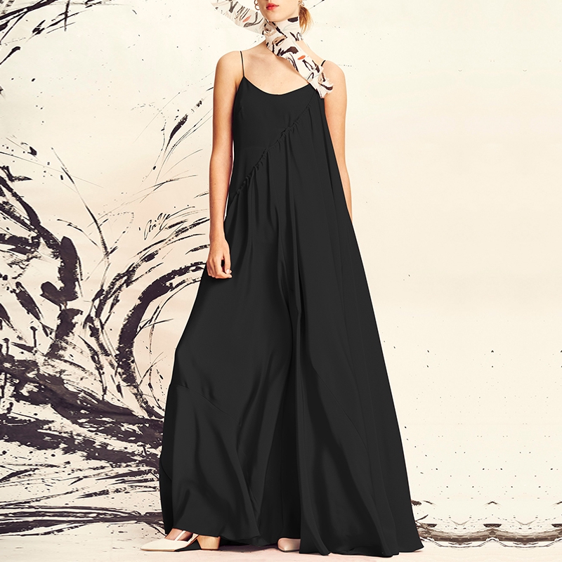 Đầm Maxi Retro sát nách ZANZEA thiết kế rộng rãi thoáng mát cho nữ