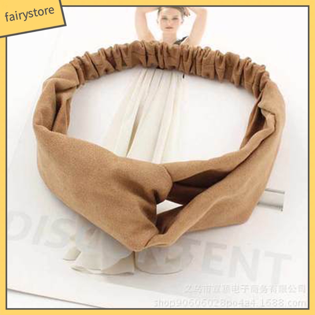 Băng Đô Cài Tóc Màu Trơn Thiết Kế Đơn Giản Cho Nữ