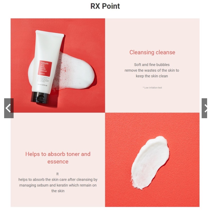 Sữa rửa mặt Cosrx đỏ Salicylic Acid Daily Gentle Cleanser 150ml
