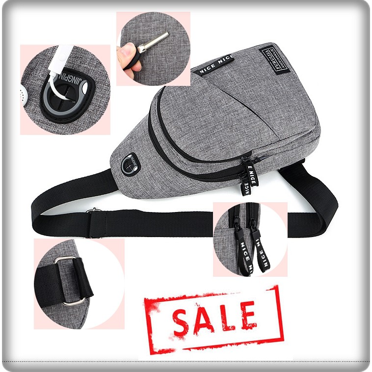 [FREE SHIP 50K TOÀN QUỐC] Túi Đeo Chéo Nam Nữ Khóa Chéo Chống Nước Chất Liệu Vải Cotton 2019 - M06 | BigBuy360 - bigbuy360.vn