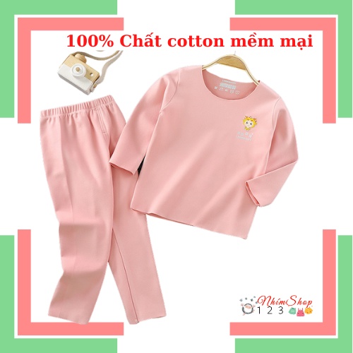 Bộ quần áo thu đông dài tay cho bé gái từ 1 đến 3 tuổi chất cotton siêu mềm mịn, giá rẻ
