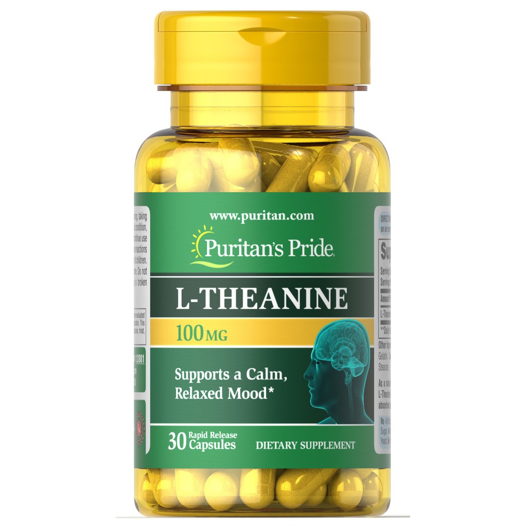 Viên uống bổ não - giảm stress Puritan's Pride L-Theanine 200mg 60 viên | BigBuy360 - bigbuy360.vn