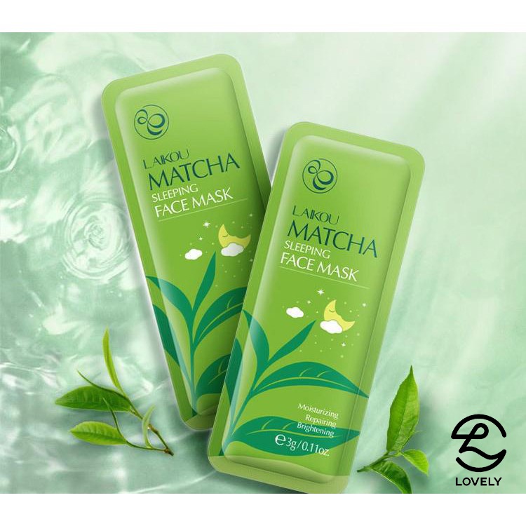 Mặt nạ ngủ trà xanh matcha LAIKOU-tái tạo và săn chắc da- nội địa Trung