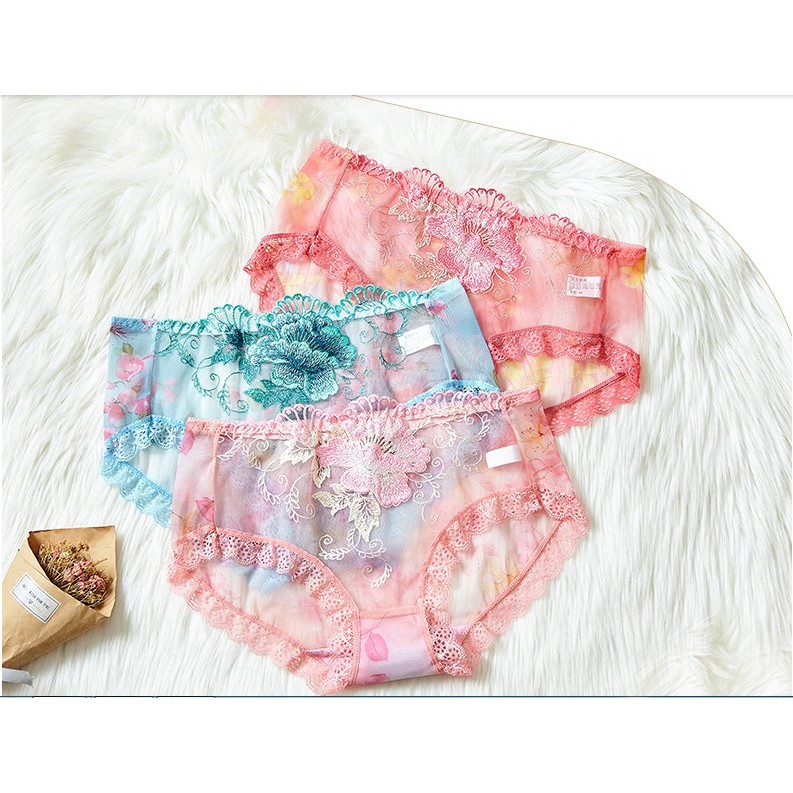 QUẦN LÓT 3D Hoa Hồng Ren Lưới Cực Đẹp KHÁNG KHUẨN 3D803