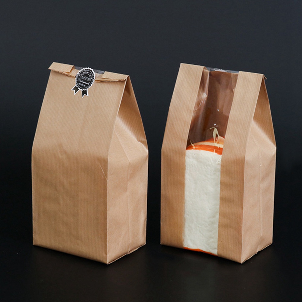 YIYU Túi giấy kraft đựng bánh mì/thực phẩm 1 ngăn tiện dụng