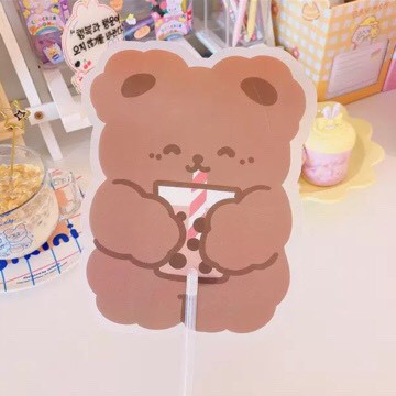 Quạt Mini Dễ Thương Cầm Tay Bằng Nhựa Họa Tiết Cute Nhiều Màu DDQ23