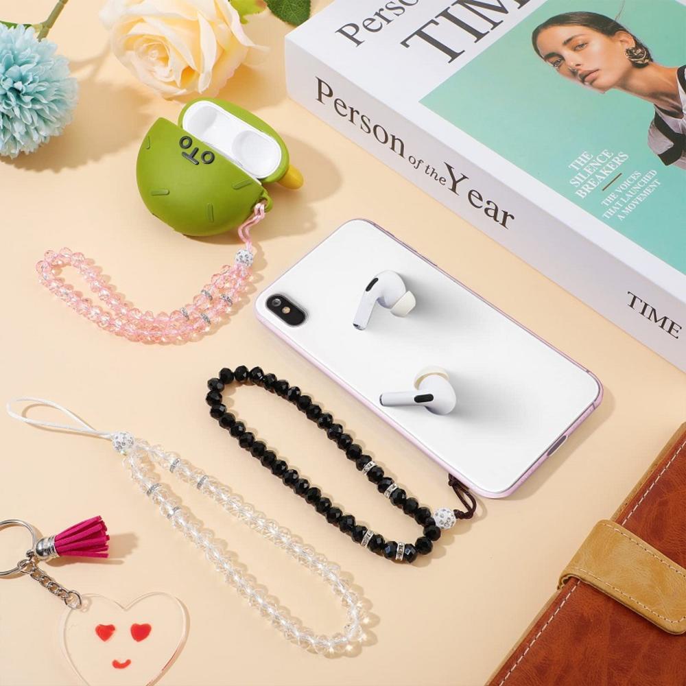 Dây Đeo Cổ Tay Đính Hạt Pha Lê Lấp Lánh Cho Điện Thoại