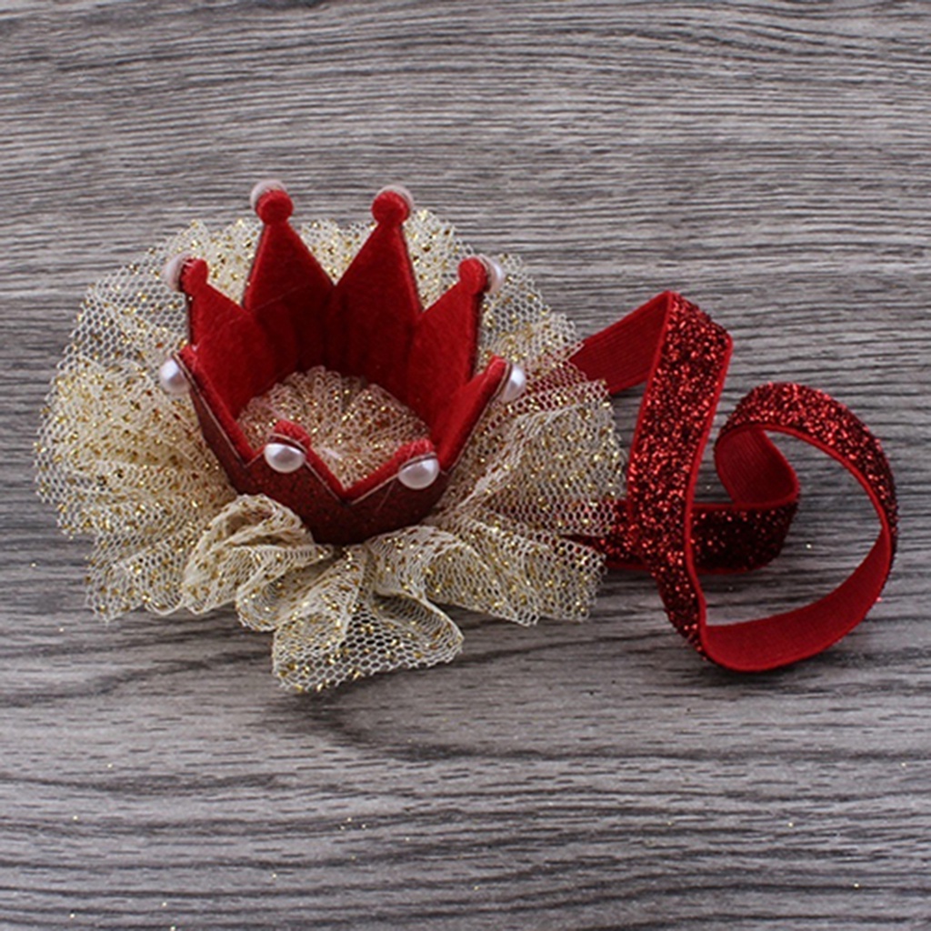 Vương Miện Công Chúa Đính Ngọc Trai Nhân Tạo Cho Bé Gái