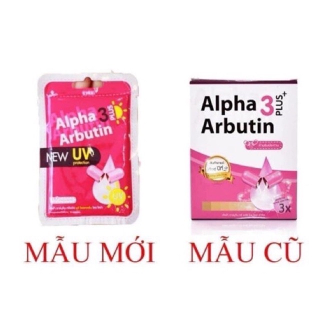 Viên Bột Kích Trắng Alpha Arbutin 3 Plus New UV Vỉ 10 Viên Hàng Thái Lan Chính Hãng - Viên Bột Trắng Da