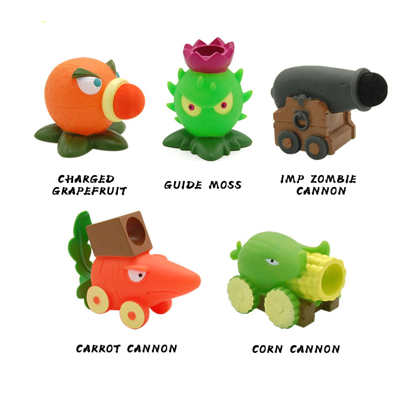 Búp Bê Nhựa Cứng Hình Plants Vs Zombies Với 3 Quả Bóng