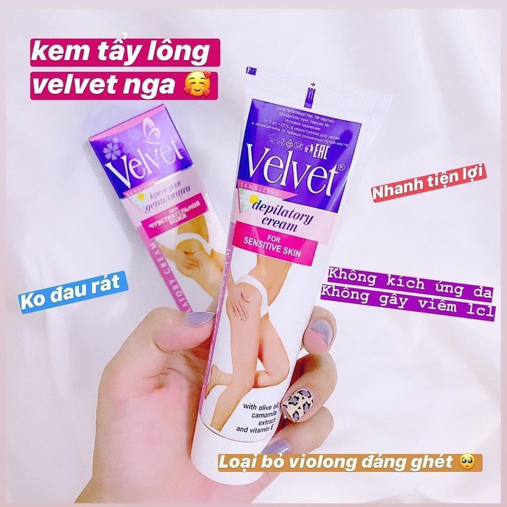 Kem tẩy lông Velvet Sensitive nga