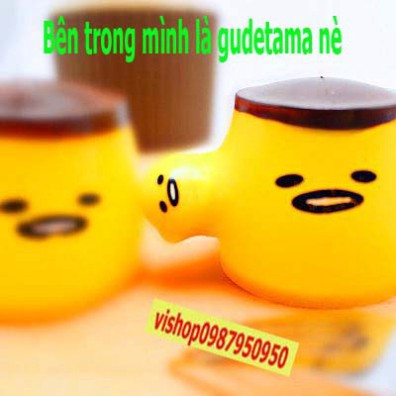 GUDETAMA SQUIShY trứng bóp trút giận 1 lòng/2 lòng/ 3 lòng cực đáng yêu mochi slime