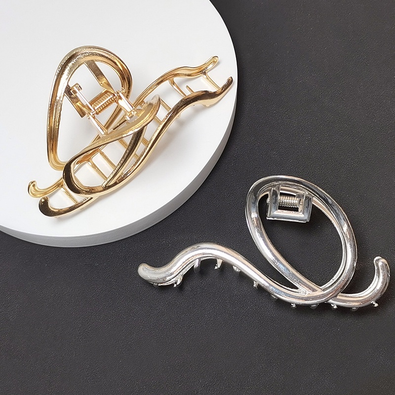 Kẹp Tóc Kim Loại Màu Vàng / Bạc Thời Trang Dành Cho Nữ