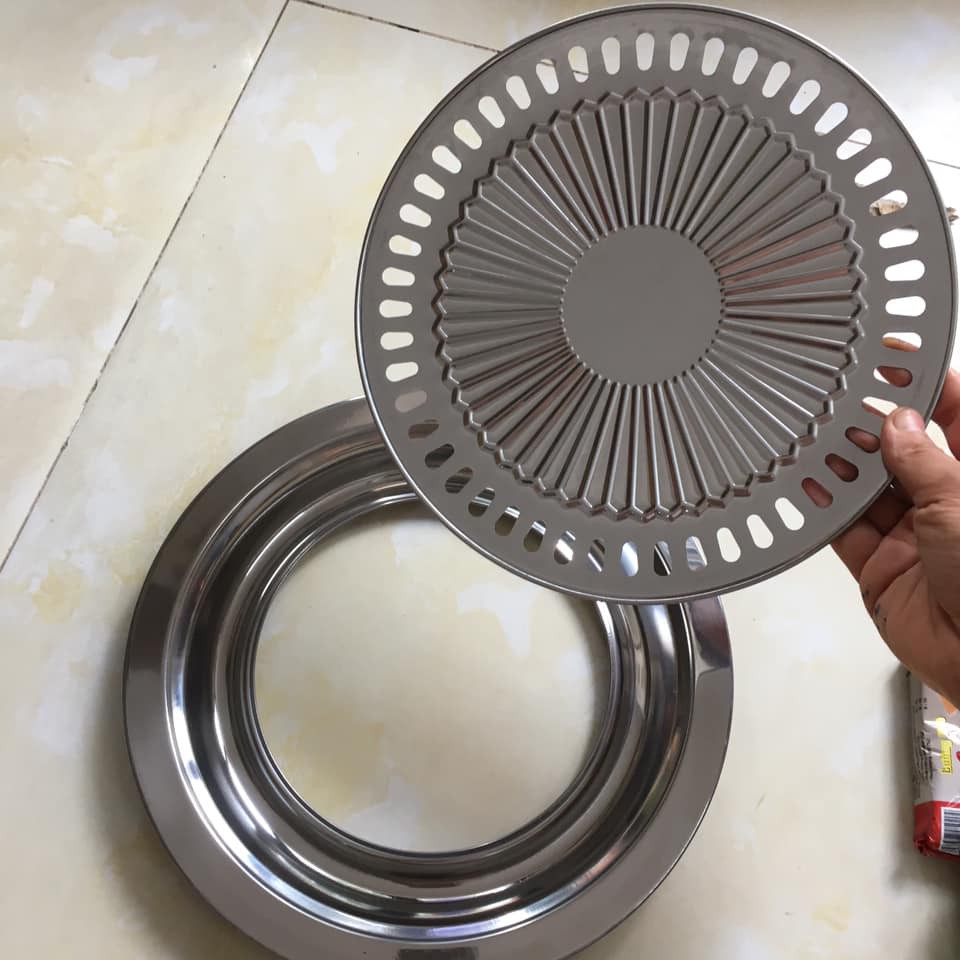 Vỉ Nướng Inox Hút Mỡ BBQ Dùng Cho bếp Ga Và Bếp Hồng Ngoại