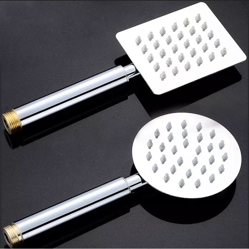 Đầu vòi sen, Tay sen chất liệu inox mờ Vuông dẹt - QM.TS034