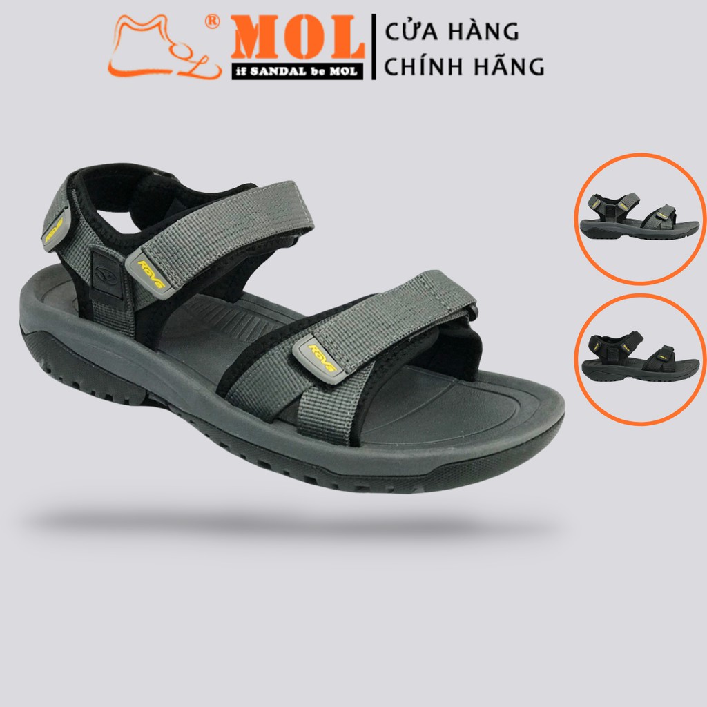 Giày sandal nam quai ngang có quai hậu cố định mang đi học đi biển du lịch hiệu Rova RV679G