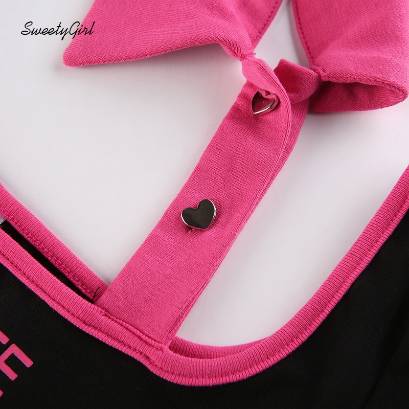 Áo Thun Tay Ngắn Cổ Bẻ Phối Nút Hình Trái Tim Màu Sắc Tương Phản Thời Trang Cho Nữ 2022