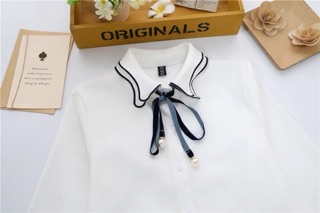 [Order] Sơ mi 2 cổ buộc nơ cực xinh